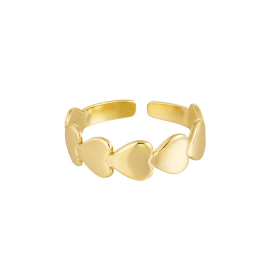 Gouden ring - Hearts