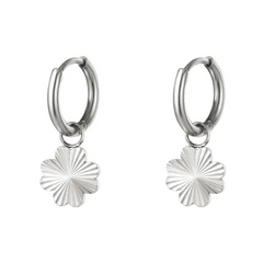 Oorbellen ' Simple Clover' - Zilver