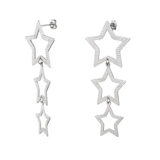 Oorbellen 'You're my star' - Zilver