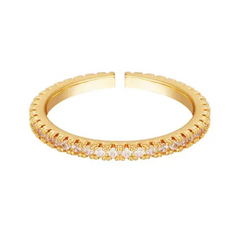 Gouden ring Diamonds are a girls best friend - Green