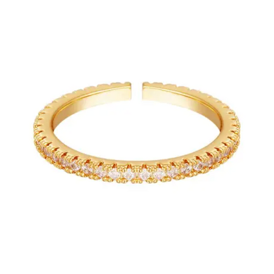 Gouden ring Diamonds are a girls best friend - White