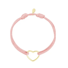 Silk Heart Bracelet - Fuchsia