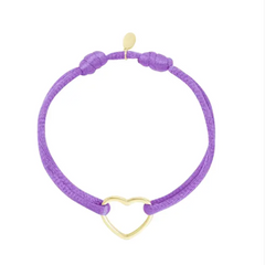 Silk Heart Bracelet - Fuchsia