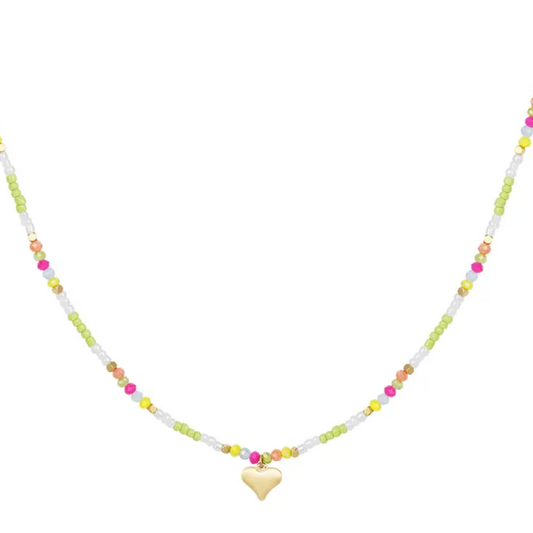 Ketting 'Beaded necklace' - Groen