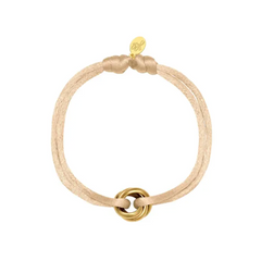 Silk knot bracelet - Beige