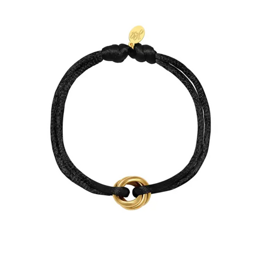 Silk knot bracelet - Black