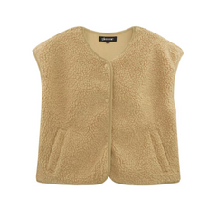 Teddy gilet - Camel