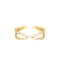 Gouden ring Double Diamonds